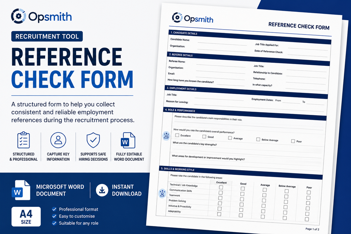 Reference Check Form