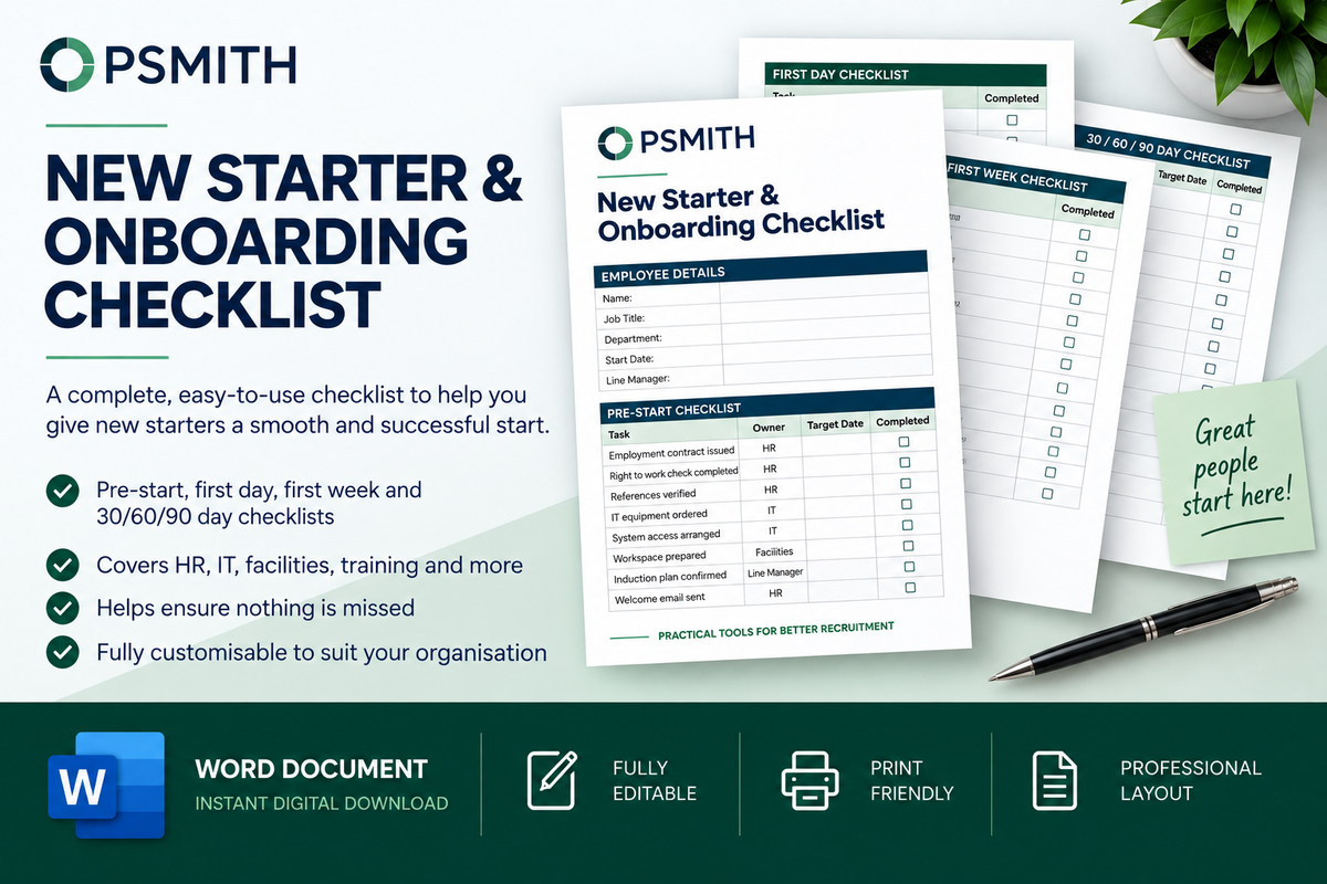 New Starter & Onboarding Checklist