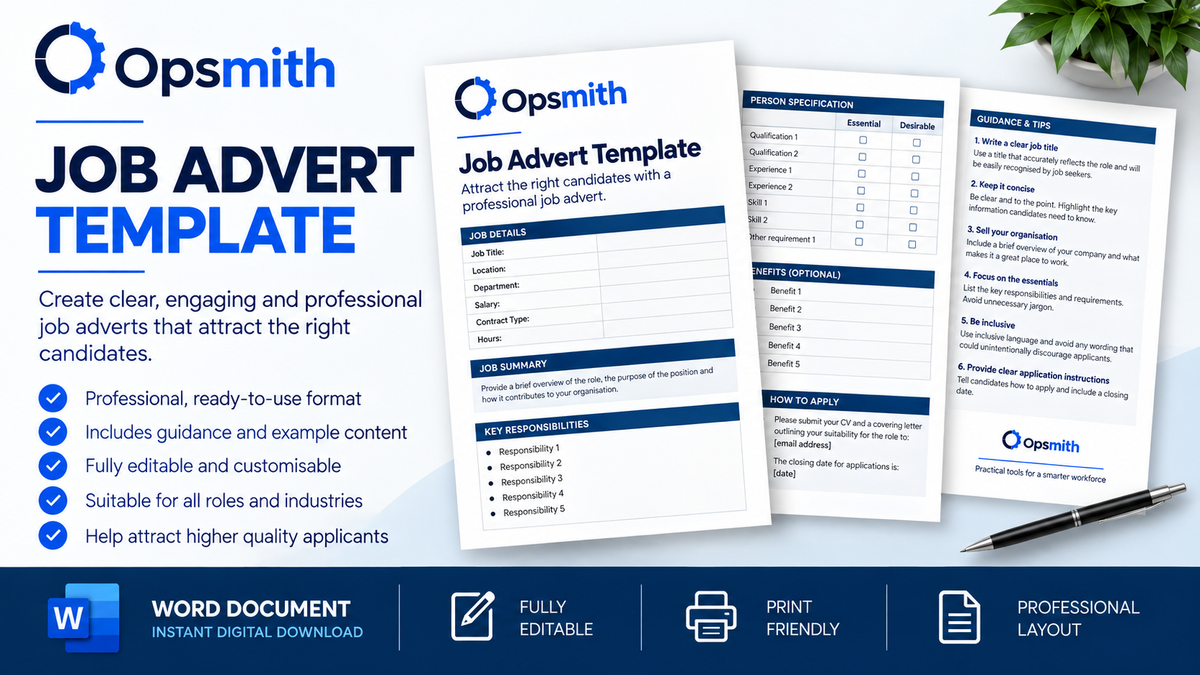 Basic Job Advert Template