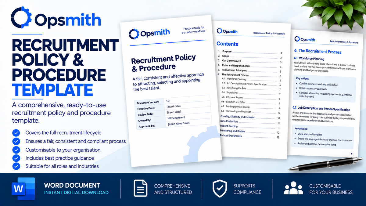 Recruitment Policy & Procedure Template